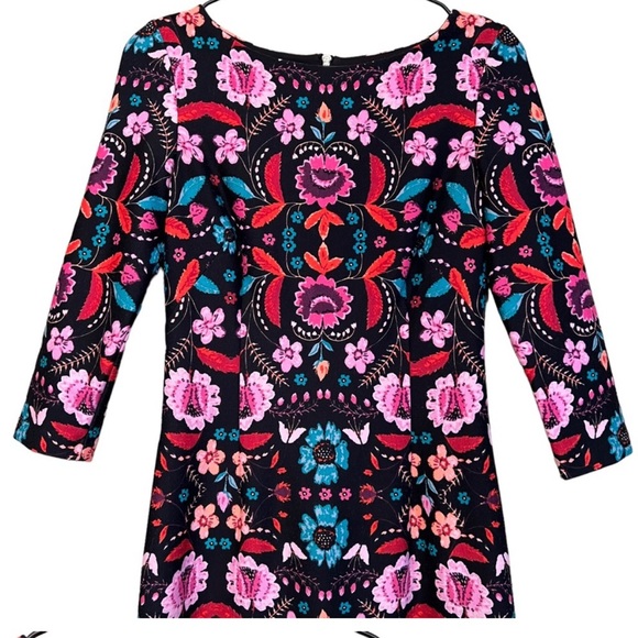 Eliza J Floral Midi Quarter Sleeve Sheath Dress sz 8 - Picture 5 of 9